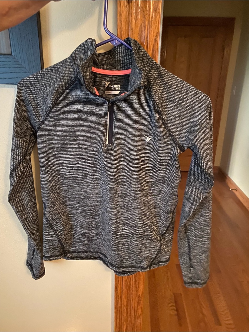 Youth Old Navy Gray Heathered Half-Zip Active Pullover